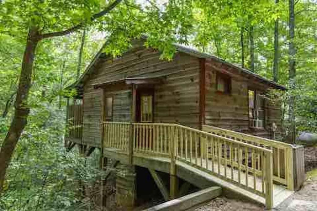 Cozy Cabin: River View With Hot Tub Dahlonega Dış mekan fotoğraf